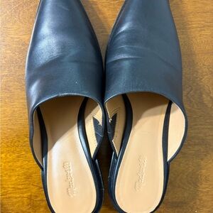 Madewell Sleek Black Leather Mules